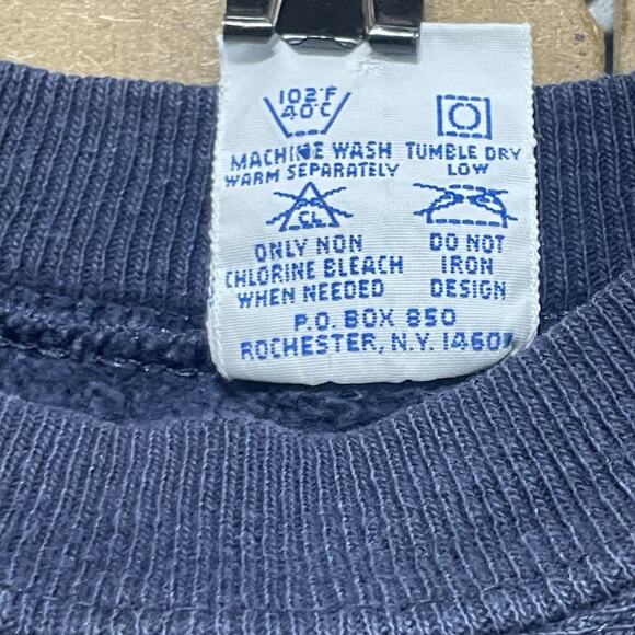 VTG Champion Sweater Mens Large Navy Reverse Weave Notre Dame Fighting Irish USA - Picture 7 of 11